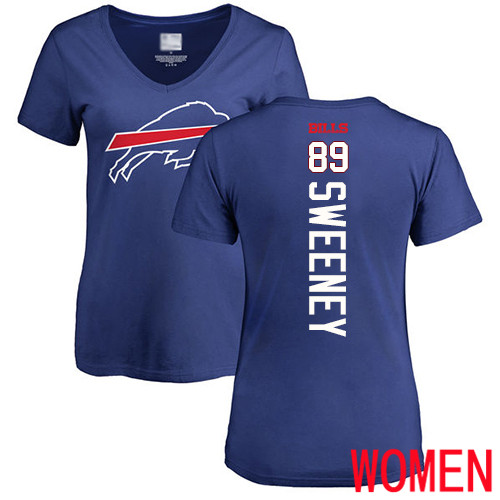 NFL Women Buffalo Bills #89 Tommy Sweeney Royal Blue Backer T Shirt->women nfl jersey->Women Jersey